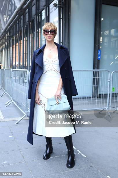 Rebecca Hall attends the Chloé Womenswear Fall Winter 2023-2024 show as part of Paris Fashion Week on March 02, 2023 in Paris, France.