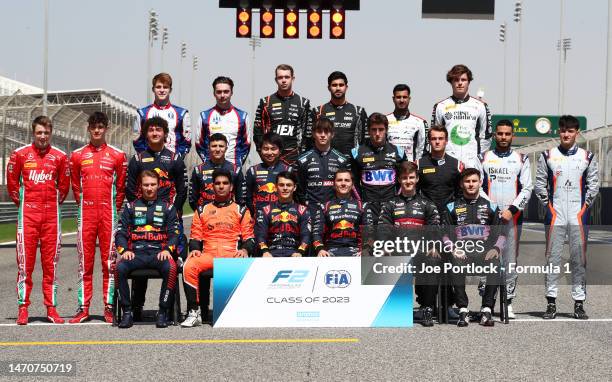 The F2 Class of 2023 photo during previews ahead of Round 1:Sakhir of the Formula 2 Championship at Bahrain International Circuit on March 02, 2023...