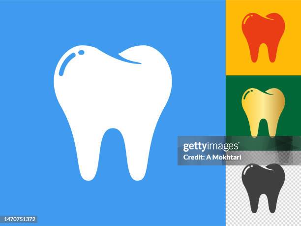 tooth icon set. - clear braces stock illustrations