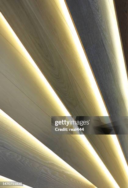 wooden decorative ceiling background - downlight stock pictures, royalty-free photos & images