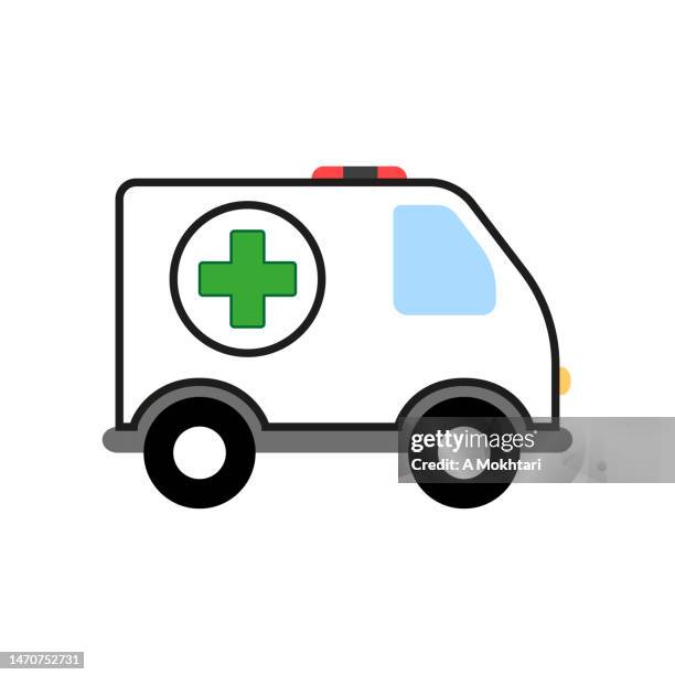 ambulance icon. - car warning light stock illustrations