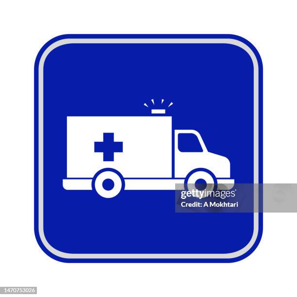 ambulance icon and sign. - siren classical mythology character stock illustrations