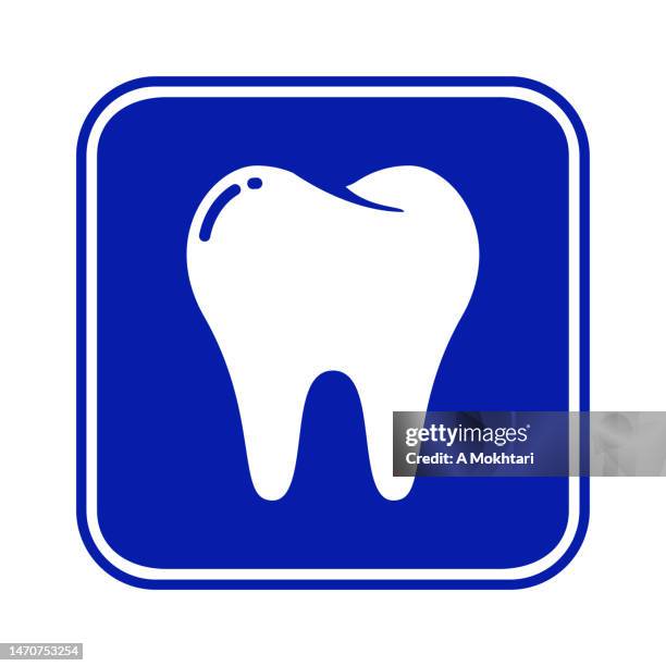 tooth icon, billboard. - black toothpaste stock illustrations