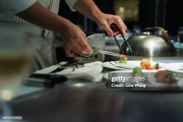 teppanyaki style. - asian cuisine japanese cuisine stock pictures, royalty-free photos & images