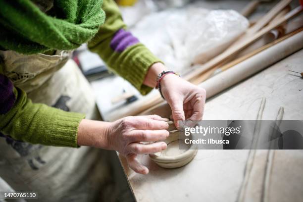 ceramics pottery craft workshop: crafting - sculptor stock pictures, royalty-free photos & images