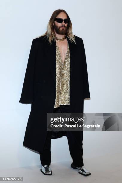 Jared Leto attends the Givenchy Womenswear Fall Winter 2023-2024 show as part of Paris Fashion Week on March 02, 2023 in Paris, France.