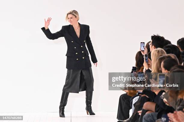 Fashion Designer Gabriela Hearst walks the runway during the Chloé Womenswear Fall Winter 2023-2024 show as part of Paris Fashion Week on March 02,...