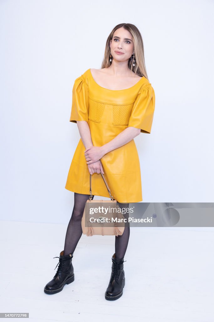 Emma Roberts attends the Chloé Womenswear Fall Winter 2023-2024 show