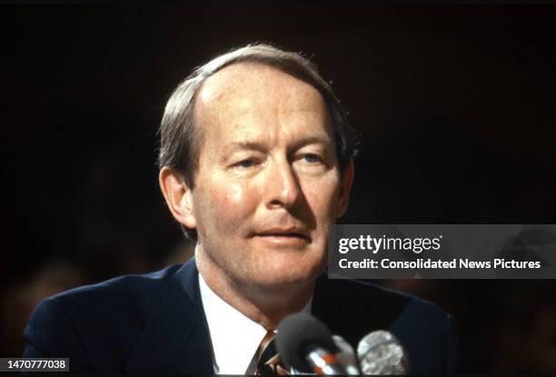 Former Tennessee Governor Lamar Alexander testifies before the US Senate Labor & Human Resources Committee on his nomination to be US Secretary of...