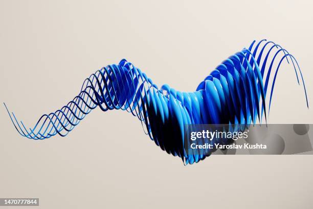 abstract wave swirl flowing  splines data - stock photo - curva forma fotografías e imágenes de stock