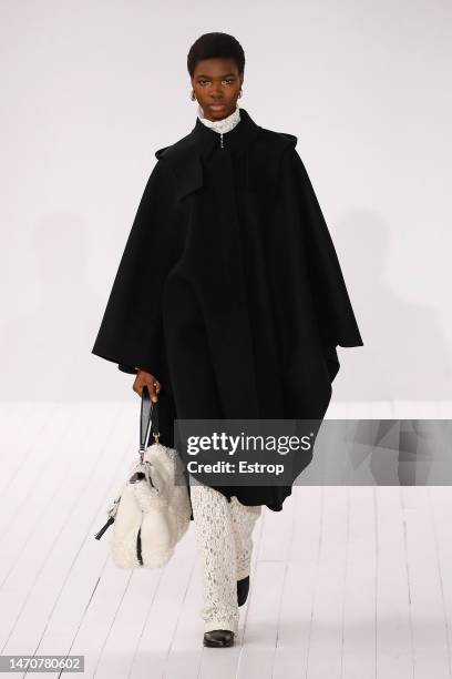 Model walks the runway during the Chloé Womenswear Fall Winter 2023-2024 show as part of Paris Fashion Week on March 2, 2023 in Paris, France.