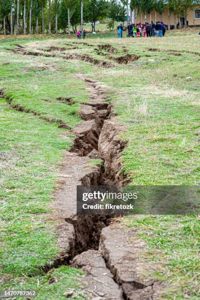 Cracked Earth Earthquake Photos and Premium High Res Pictures - Getty ...