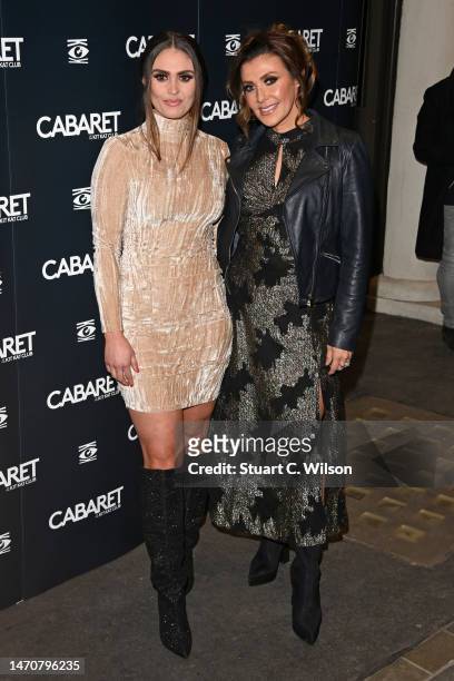 Emilie Cunliffe and Kym Marsh attend the "Cabaret" Red Carpet Gala Night 2023 at the Playhouse Theatre on March 02, 2023 in London, England.