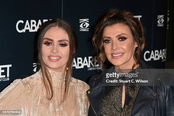 Emilie Cunliffe and Kym Marsh attend the "Cabaret" Red Carpet Gala Night 2023 at the Playhouse Theatre on March 02, 2023 in London, England.