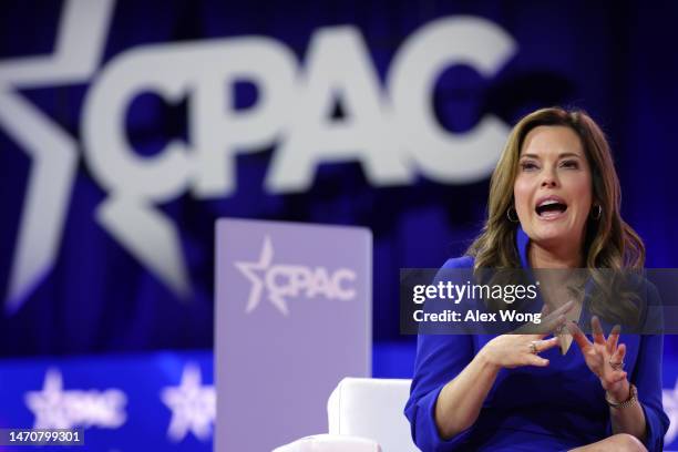 Former White House Director of Strategic Communications at the Trump Administration Mercedes Schlapp, wife of Chairman of the Conservative Political...