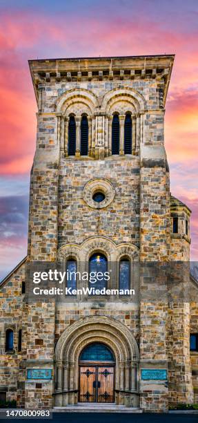 church tower - plymouth massachusetts stockfoto's en -beelden