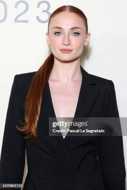 Sophie Turner attends the LVMH Prize Cocktail as part of Paris Fashion Week on March 02, 2023 in Paris, France.