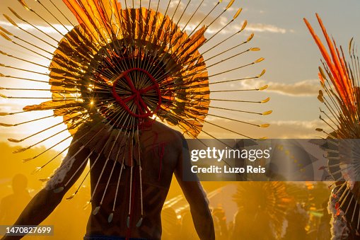 Indigenous in the evening light at the XII Indigenous Peoples Games Indigenous in the evening light at the XII Indigenous Peoples Games