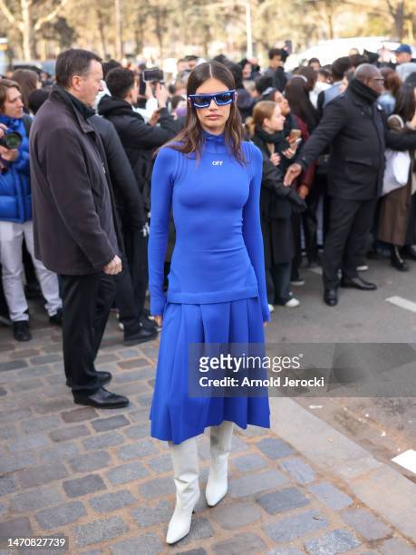 Sara Sampaio attends the Off-White Womenswear Fall Winter 2023-2024 show as part of Paris Fashion Week on March 02, 2023 in Paris, France.
