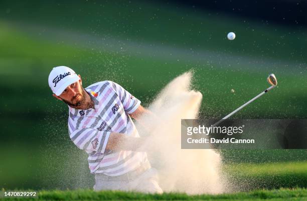 Max Homa of The United States plays his second shot on the 17th hole during the first round of the Arnold Palmer Invitational presented by Mastercard...