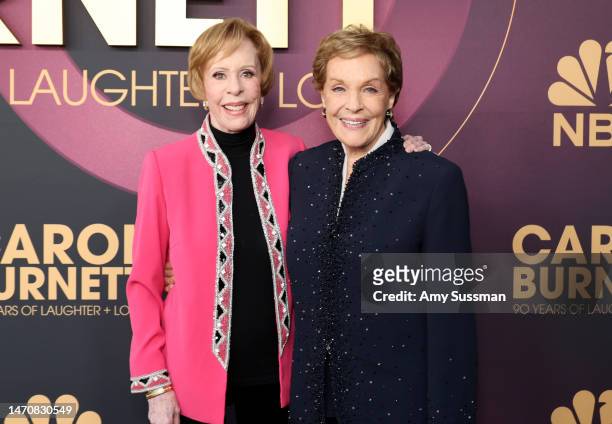 Carol Burnett and Julie Andrews attend NBC's "Carol Burnett: 90 Years of Laughter + Love" Birthday Special at Avalon Hollywood & Bardot on March 02,...