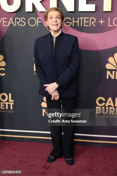 Julie Andrews attends NBC's "Carol Burnett: 90 Years of Laughter + Love" Birthday Special at Avalon Hollywood & Bardot on March 02, 2023 in Los...