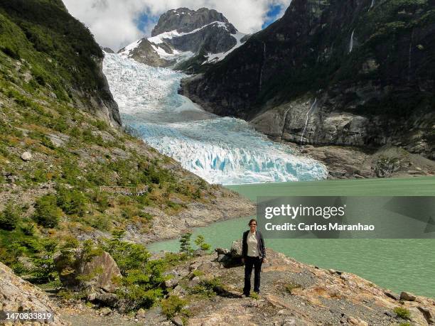 tourism in the extreme south of chile - puerto natales stock-fotos und bilder