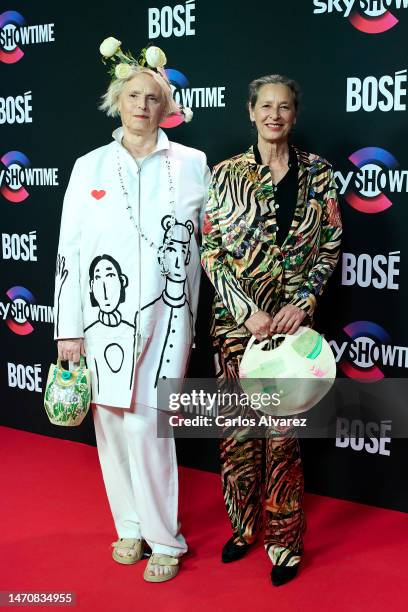 Lucia Dominguin and Paola Dominguin attend the presentation of the biopic "Bose" by the new streaming service SkyShowtime at the DOMO360 on March 02,...