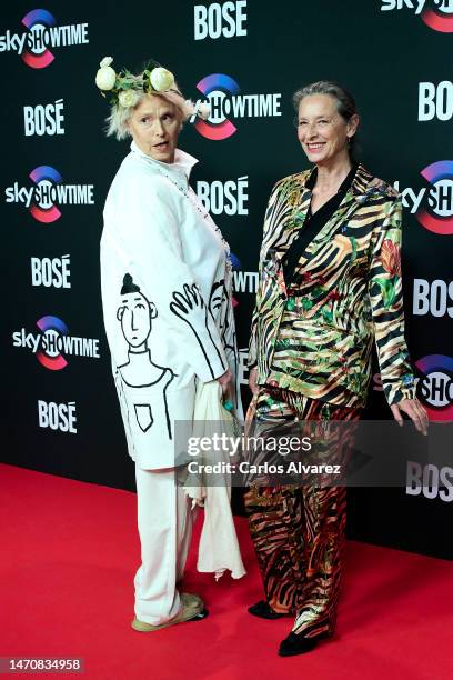 Lucia Dominguin and Paola Dominguin attend the presentation of the biopic "Bose" by the new streaming service SkyShowtime at the DOMO360 on March 02,...