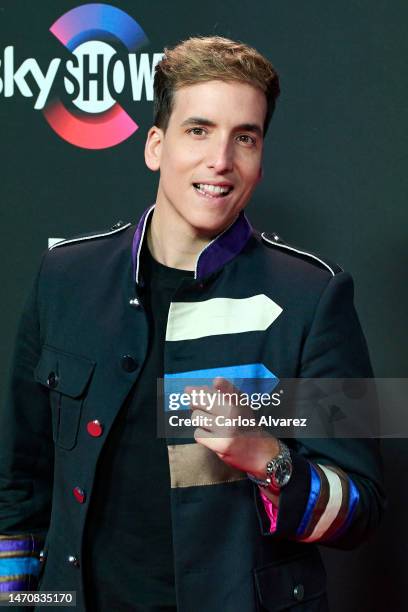 Xuxo Jones attends the presentation of the biopic "Bose" by the new streaming service SkyShowtime at the DOMO360 on March 02, 2023 in Madrid, Spain.