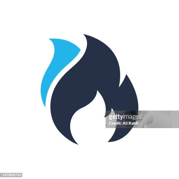 fire icon. single solid icon. vector illustration. for website design, logo, app, template, ui, etc. - flame logo stock illustrations