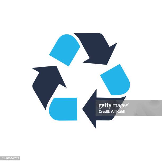 recycle icon. single solid icon. vector illustration. for website design, logo, app, template, ui, etc. - life cycle icon stock illustrations