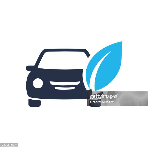 green car icon. single solid icon. vector illustration. for website design, logo, app, template, ui, etc. - taxi logo stock illustrations