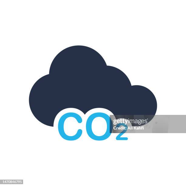 ilustraciones, imágenes clip art, dibujos animados e iconos de stock de icono de contaminación del aire. icono sólido único. ilustración vectorial. para diseño de sitios web, logotipo, aplicación, plantilla, interfaz de usuario, etc. - dióxido de carbono