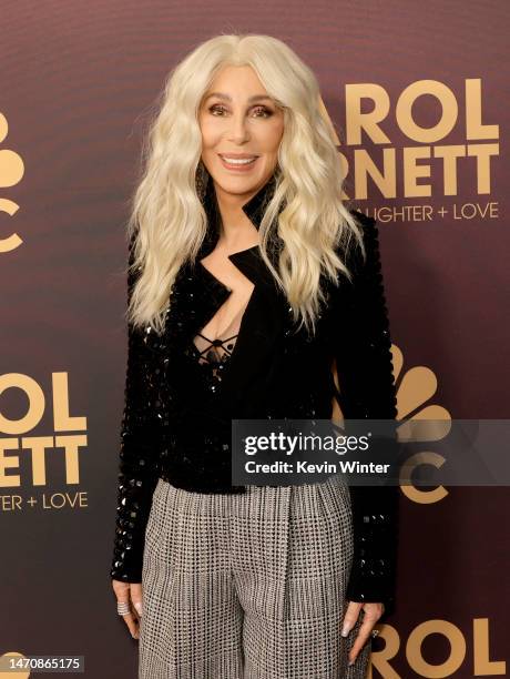 Cher arrives at NBC's "Carol Burnett: 90 Years Of Laughter + Love" Birthday Special at Avalon Hollywood & Bardot on March 02, 2023 in Los Angeles,...