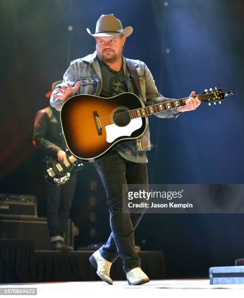 Randy Rogers performs at the Ryman Auditorium on March 02, 2023 in Nashville, Tennessee.