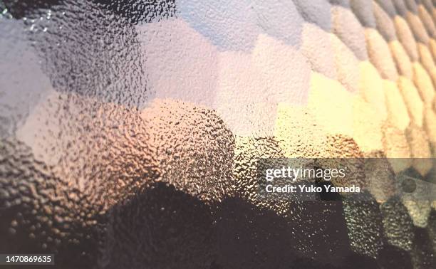 frosted glass during sunset - frosted glass ストックフォトと画像