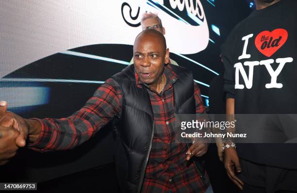 Dave Chappelle attends De La Soul’s The DA.I.S.Y. Experience, produced in conjunction with Amazon Music, at Webster Hall on March 02, 2023 in New...