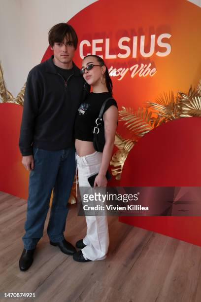 Spencer List and Cynthia Parker attend the CELSIUS Fantasy Vibe launch event and after party on March 02, 2023 in Malibu, California.