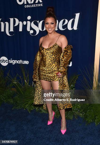 Shantel Jackson attends the Los Angeles Premiere Of Hulu's "UnPrisoned" on March 02, 2023 in Hollywood, California.