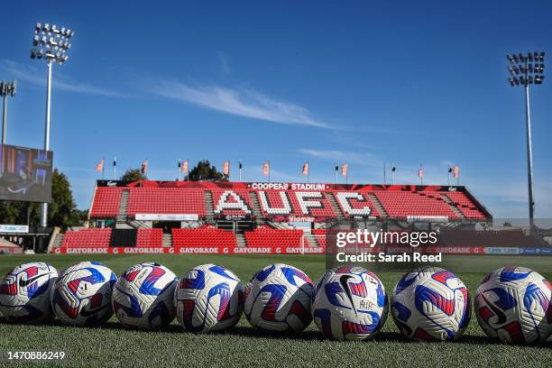 General View during the round 19 A-League Men's match between Adelaide United and Melbourne City at Coopers Stadium, on March 03 in Adelaide,...