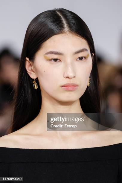 Headshot detail during the Chloé Womenswear Fall Winter 2023-2024 show as part of Paris Fashion Week on March 2, 2023 in Paris, France.