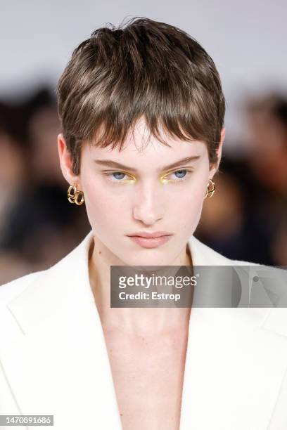 Headshot detail during the Chloé Womenswear Fall Winter 2023-2024 show as part of Paris Fashion Week on March 2, 2023 in Paris, France.