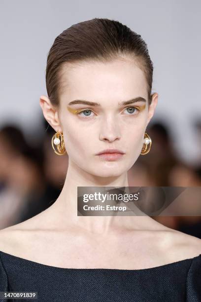 Headshot detail during the Chloé Womenswear Fall Winter 2023-2024 show as part of Paris Fashion Week on March 2, 2023 in Paris, France.