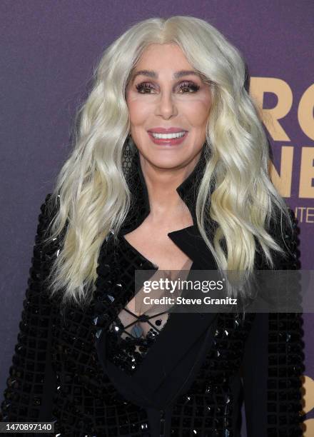 Cher arrives at the NBC's "Carol Burnett: 90 Years Of Laughter + Love" Birthday Special at Avalon Hollywood & Bardot on March 02, 2023 in Los...