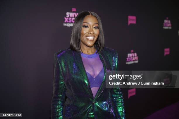 Cheryl Gamble attends SWV & Xscape: The Queens Of R&B purple carpet at The Aster on March 02, 2023 in Los Angeles, California.
