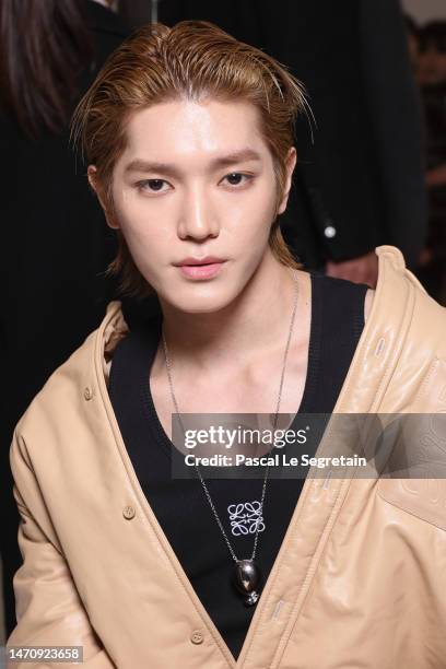 Taeyong attends the Loewe Womenswear Fall Winter 2023-2024 show as part of Paris Fashion Week on March 03, 2023 in Paris, France.
