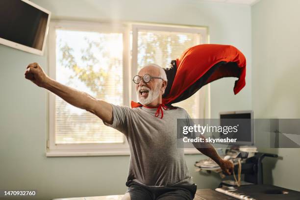 i am a healthy superhero! - superheld stockfoto's en -beelden
