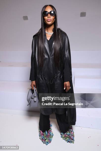 Naomi Campbell attends the Loewe Womenswear Fall Winter 2023-2024 show as part of Paris Fashion Week on March 03, 2023 in Paris, France.