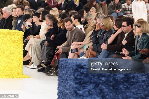 Guests attend the Loewe Womenswear Fall Winter 2023-2024 show as part of Paris Fashion Week on March 03, 2023 in Paris, France.